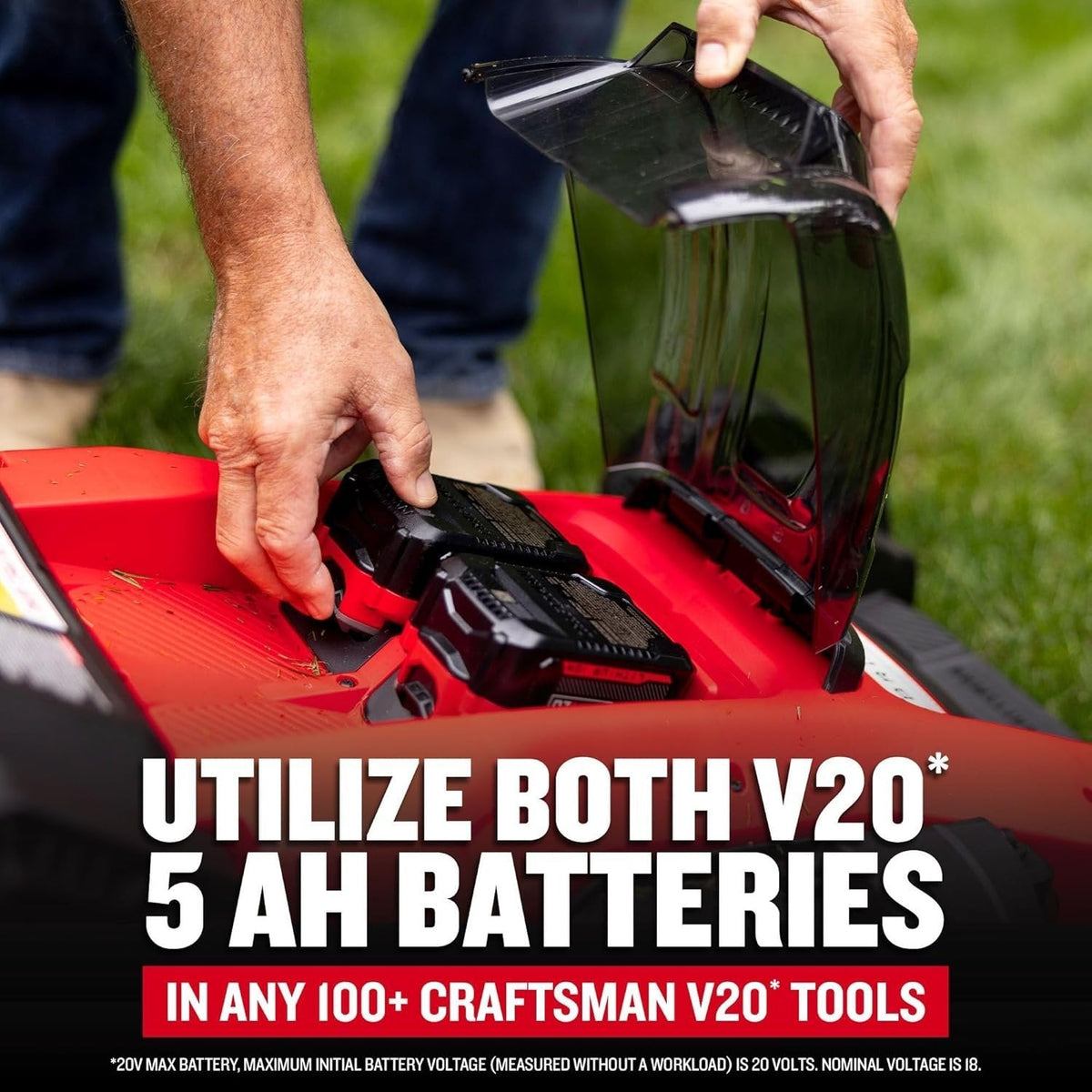 CRAFTSMAN V20 Cordless Push Lawn Mower – 20-Inch Deck