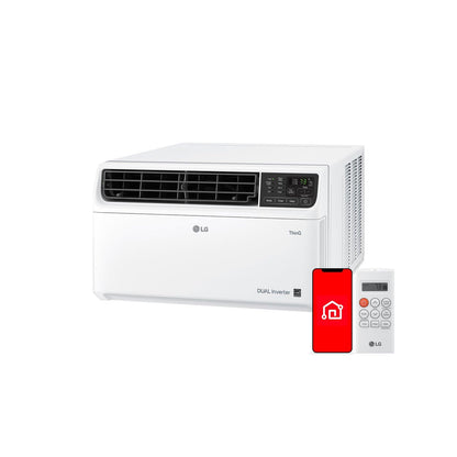 LG 14,000 BTU DUAL Inverter Smart Window Air Conditioner, 115V, Cools 800 Sq. Ft. for Bedroom, Living Room