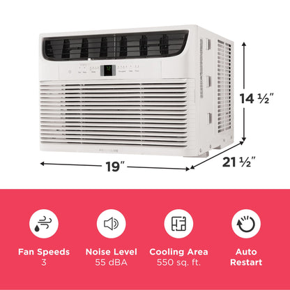 12,000 BTU Window Air Conditioner with Remote Control, Cools Up to 550 Sq. Ft., Quiet Operation, Eco Mode