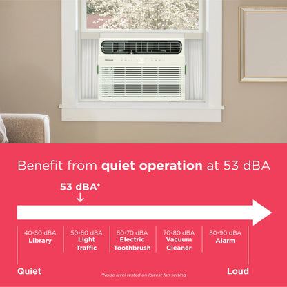 10,000 BTU Smart Window Air Conditioner with Wi-Fi, Cools Up to 450 Sq. Ft., Remote Control, Quiet Operation