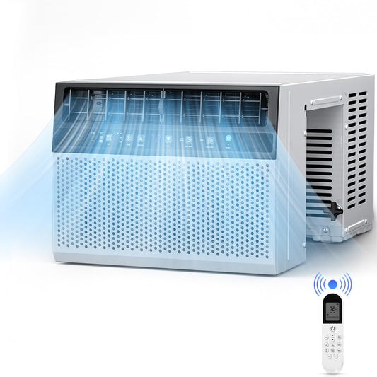 COWSAR U-Shaped 12000 BTU Window Air Conditioner, Window AC Unit Cools Up to 550 Sq.Ft, Quiet Operation for Large Bedroom