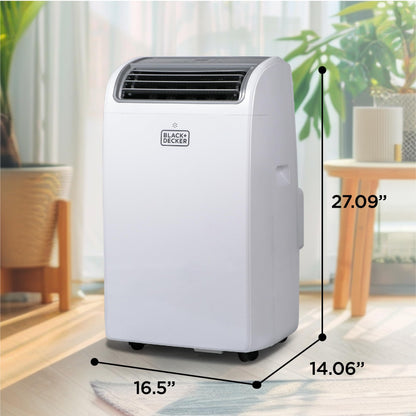 BLACK+DECKER Smart Portable Air Conditioner with Heat, 14,000 BTU, White