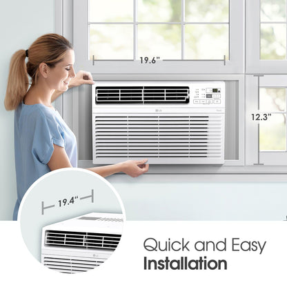 8,000 Window Air Conditioner, 115V, 350 Sq.Ft. (14' x 25' Room Size), Quiet Operation, Electronic Control with Remote