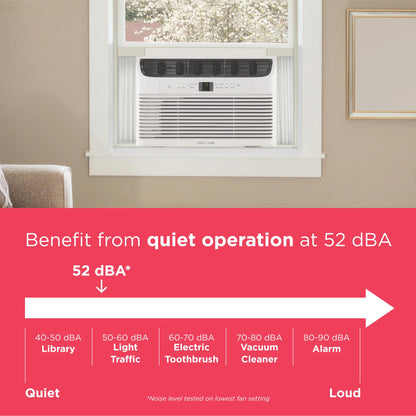 6,000 BTU Window Air Conditioner with Remote Control, Cools Up to 250 Sq. Ft., Quiet Operation, Eco Mode