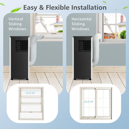 10000 BTU(Ashrae) Portable Air Conditioner Cools 350 Sq.Ft with Dehumidifier