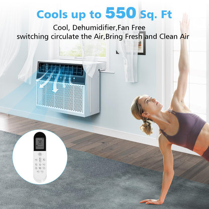 COWSAR U-Shaped 12000 BTU Window Air Conditioner, Window AC Unit Cools Up to 550 Sq.Ft, Quiet Operation for Large Bedroom