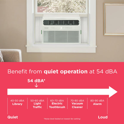 8,000 BTU Smart Window Air Conditioner with Wi-Fi, Cools Up to 350 Sq. Ft., Remote Control, Quiet Operation