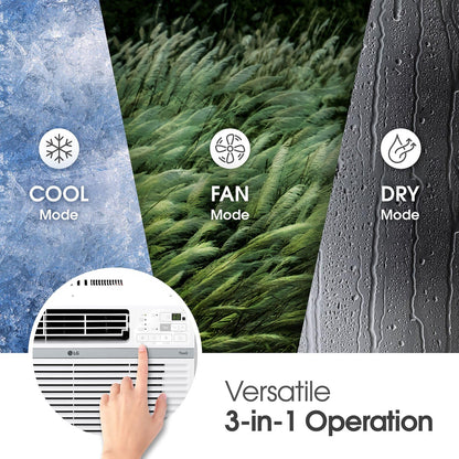 8,000 Window Air Conditioner, 115V, 350 Sq.Ft. (14' x 25' Room Size), Quiet Operation, Electronic Control with Remote