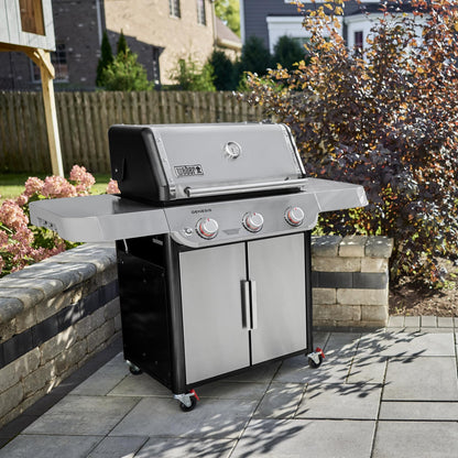 Weber Genesis S-315 Grill, Natural Gas Grill, Stainless Steel BBQ Grill