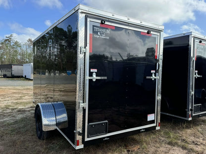 Titanium Cargo 6×12 Single Axle Black Enclosed Cargo Trailer